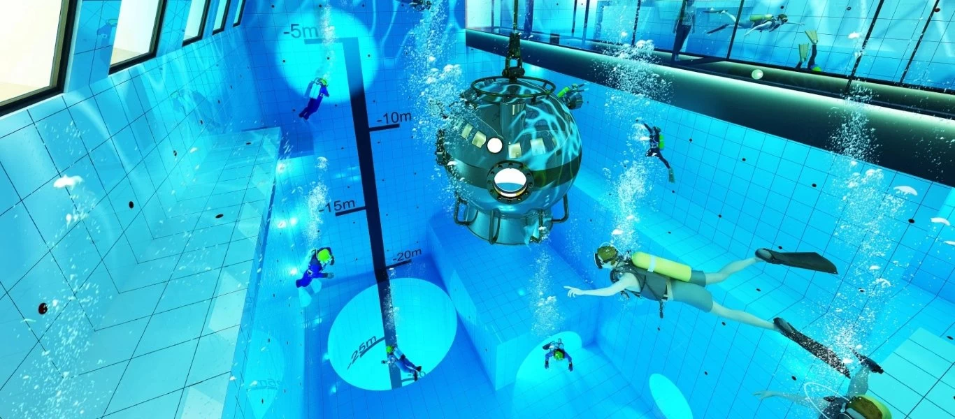 Deepspot: Η πιο βαθιά πισίνα του κόσμου είναι γεγονός - Φτάνει τα 45,5 μέτρα (βίντεο)